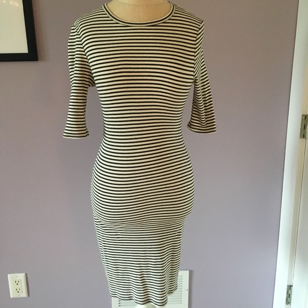 Striped Body Con Dress
